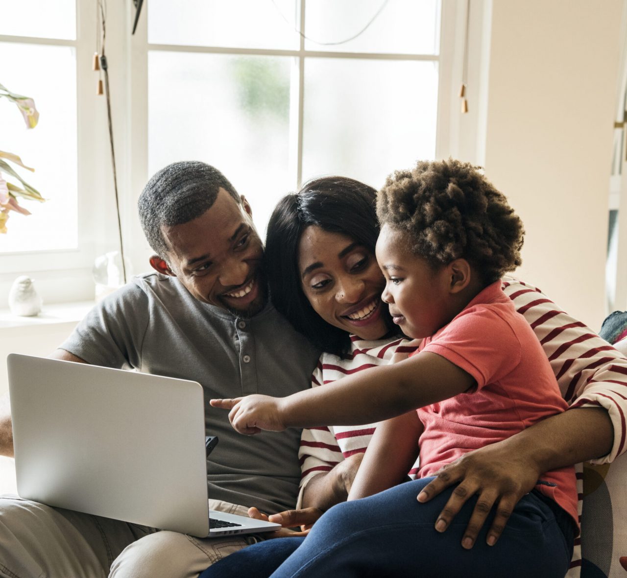 African family spending time together